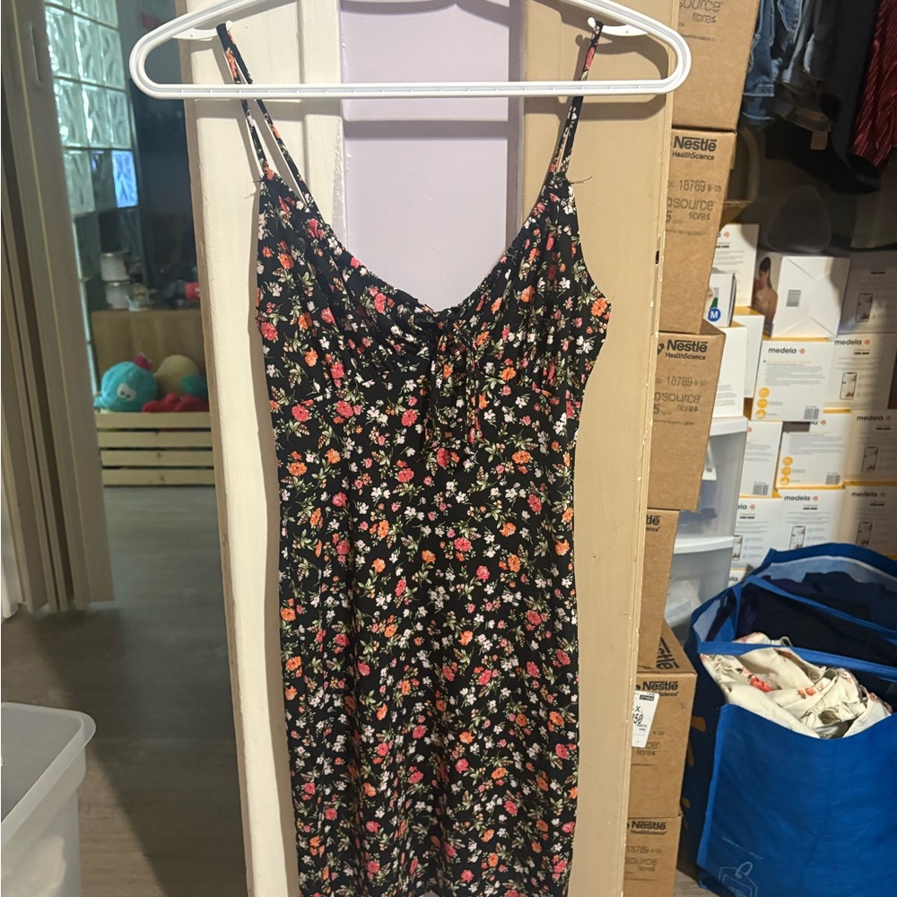 Floral Black Dress